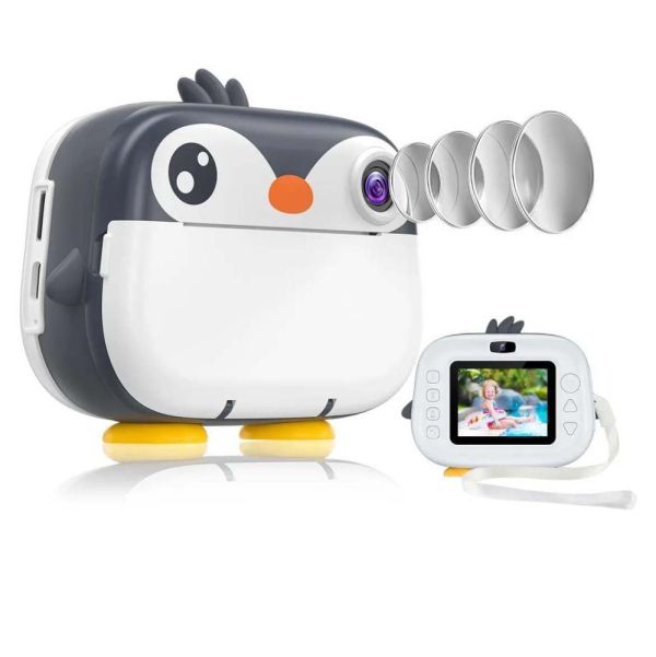 Дитячий фотоапарат з термодруком M05 GREY PENGUIN