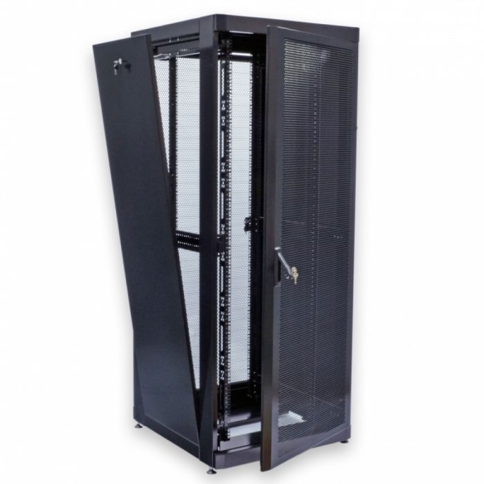 Шафа серверна CMS 42U 800 х 865 UA-MGSE4288PB з перфорованими дверима для мережевого обладнання