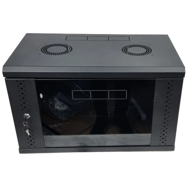 EServer 6U Шафа скло чорне