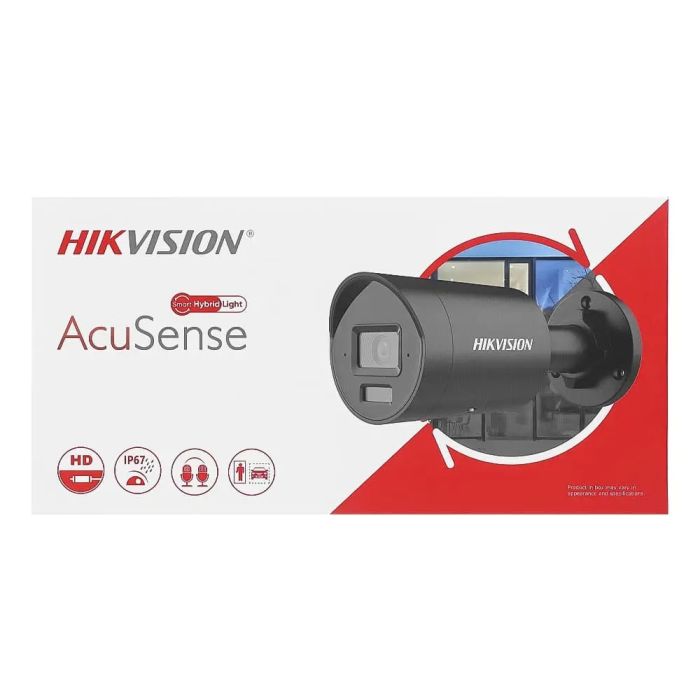 IP-відеокамера 4 Мп Hikvision DS-2CD2043G2-LI2U Black (2.8мм) AcuSense з відеоаналітикою та вбудованим мікрофоном для системи відеонагляду
