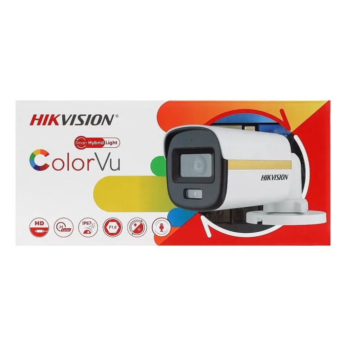 HD-TVI відеокамера 2 Мп Hikvision DS-2CE10DF3T-LFS (3.6 мм) з подвійним підсвічуванням та вбудованим мікрофоном