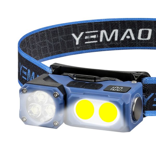 Налобний ліхтар YEMAO YM-T615, 500LM, акумулятор 700 mAh, із червоним світлом
