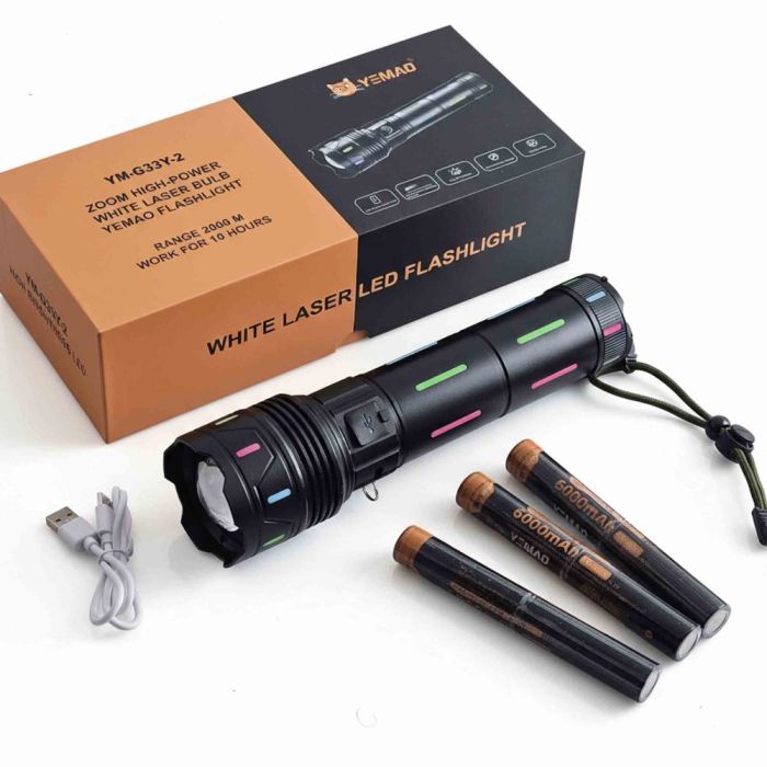 Фонарь YEMAO YM-G33Y-2 TG 40W, 3x361350, ЗУ Type-C, zoom