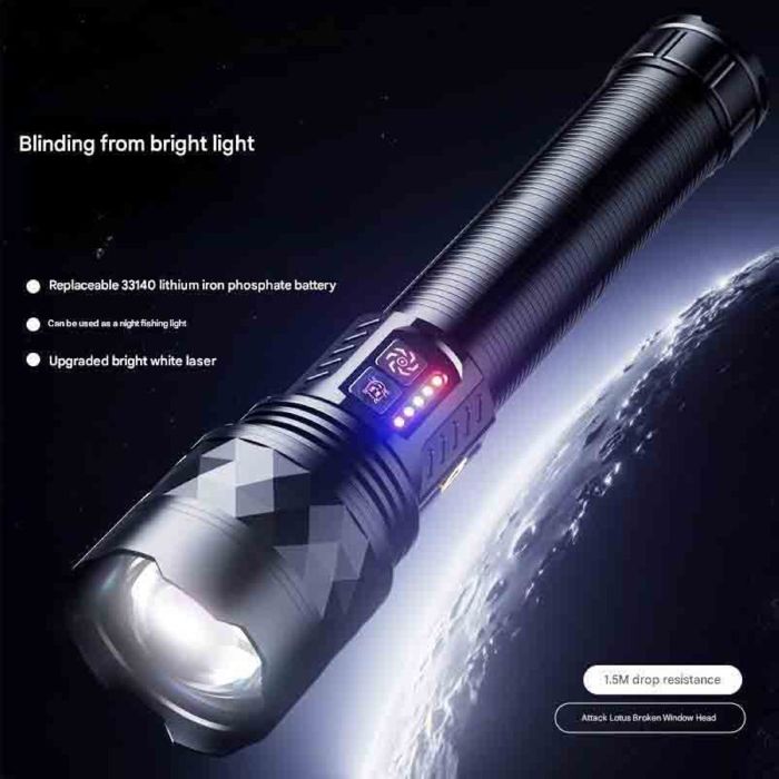 Фонарь YEMAO YM-G641 TG 60W, 1x33140, Power Bank, ЗУ Type-C, zoom, кейс