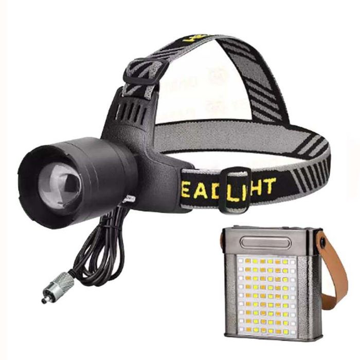 Фонарь налобный YEMAO YM-T102 TG+SMD(White+Red), Li-Ion аккумулятор, ЗУ Type-C, Internal battery, zoom