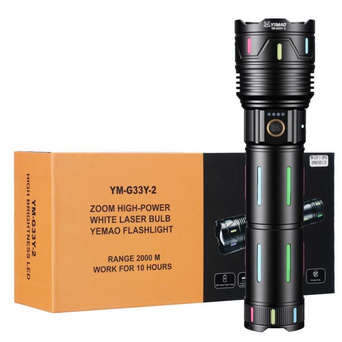 Фонарь YEMAO YM-G33Y-2 TG 40W, 3x361350, ЗУ Type-C, zoom