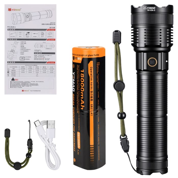 Фонарь YEMAO YM-G34-2 TG 30W, 1x381350, Power Bank, ЗУ Type-C, zoom