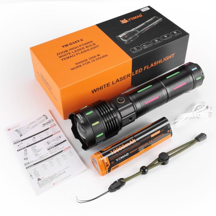 Фонарь YEMAO YM-G34Y-2 TG 30W, 1x381350, Power Bank, ЗУ Type-C, zoom