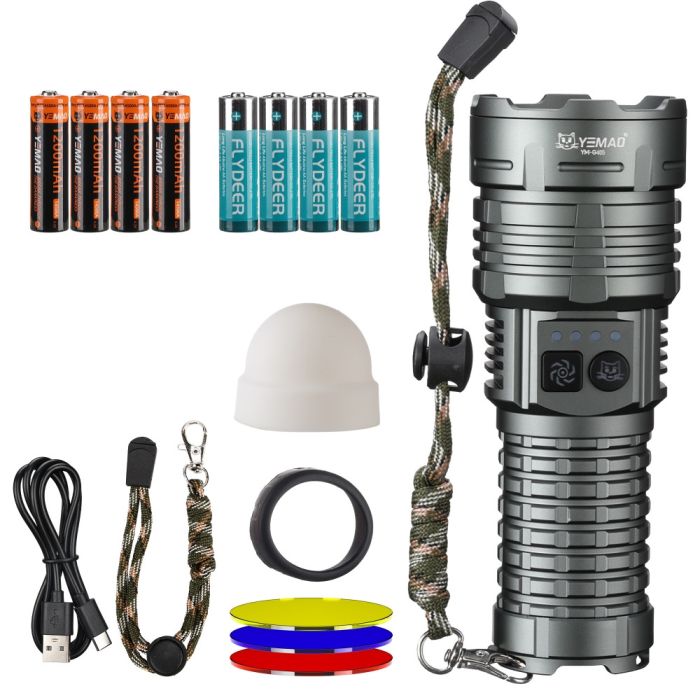 Фонарь YEMAO YM-G405 TG 30W, 4x14500, Power Bank, ЗУ Type-C, zoom