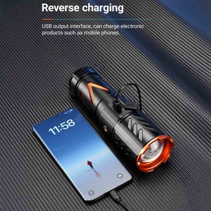 Фонарь YEMAO YM-G531 TG 30W, 1x40700, Power Bank, ЗУ Type-C, zoom, защита от комаров
