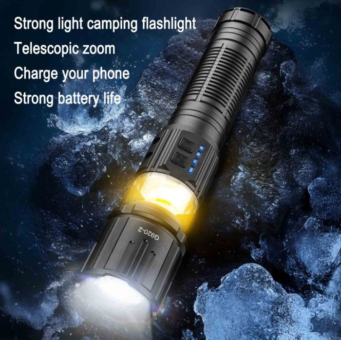 Фонарь YEMAO YM-G920-2 TG 30W, 1x401350, Power Bank, ЗУ Type-C, zoom, функция лампы