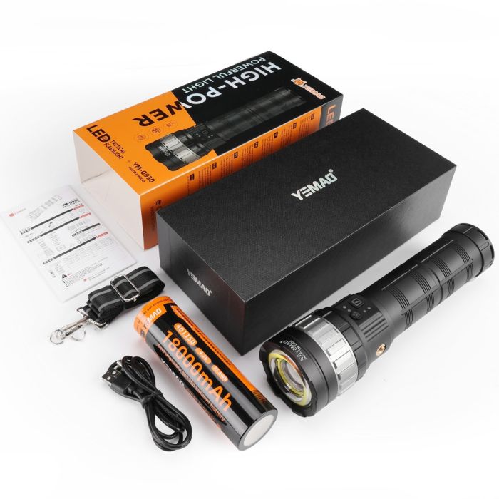 Фонарь YEMAO YM-G930 TG 30W+COB, 1x401350, Power Bank, ЗУ Type-C, zoom