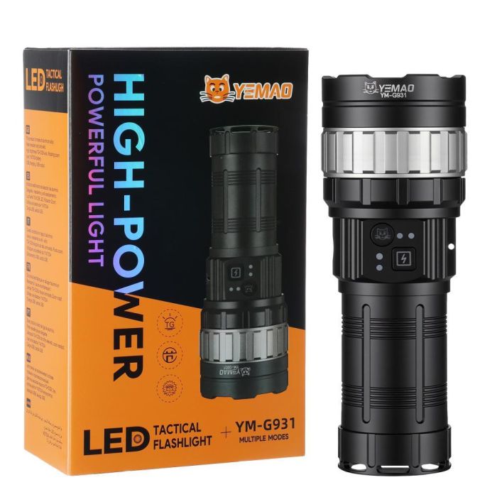 Фонарь YEMAO YM-G931 TG 30W+COB, 1x40700, Power Bank, ЗУ Type-C, zoom