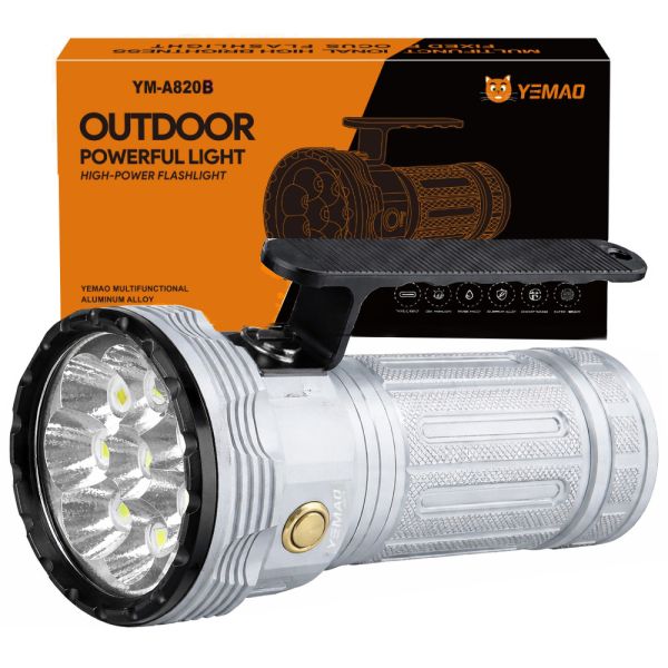 Фонарь YEMAO YM-A820B 8XHP, 1x46950, ЗУ Type-C