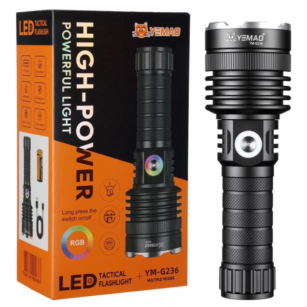 Фонарь YEMAO YM-G236 TG 50W, 1x26650, ЗУ Type-C, zoom