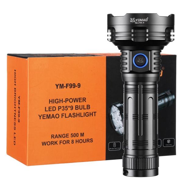 Фонарь YEMAO YM-F99-9 9P35, 1x32850, Power Bank, ЗУ Type-C