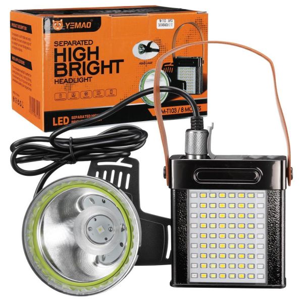 Фонарь налобный YEMAO YM-T103 TG+SMD(White+Red), Li-Ion аккумулятор, ЗУ Type-C, Internal battery