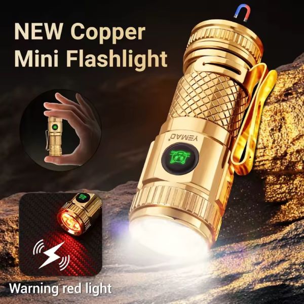 Фонарь YEMAO YM-F40CU-4LED(White+Red), 2x16340, ЗУ Type-C, магнит, колпачек