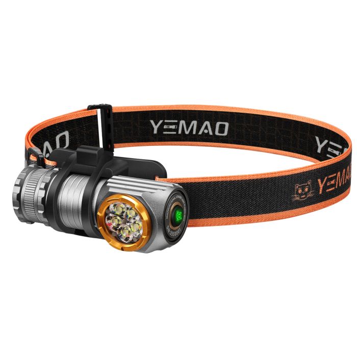 Налобный фонарь YEMAO YM-T355X, 2000LM, аккумуляторы 18650 + 18350 (3200 + 1500 mAh), с красным светом
