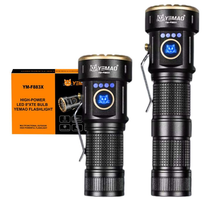 Тактический фонарь YEMAO YM-F883X, 3000LM, аккумуляторы 18650 + 18350 (3200 + 1500 mAh)