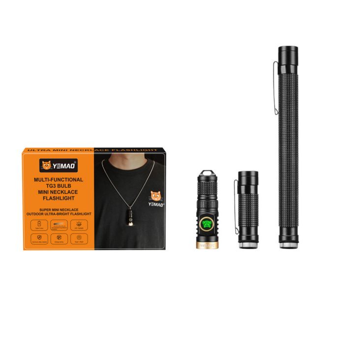 Портативный фонарь YEMAO YM-M10, 800LM, аккумуляторы 10440 + 10180 (500 + 120 mAh), 3xAAA, чехол