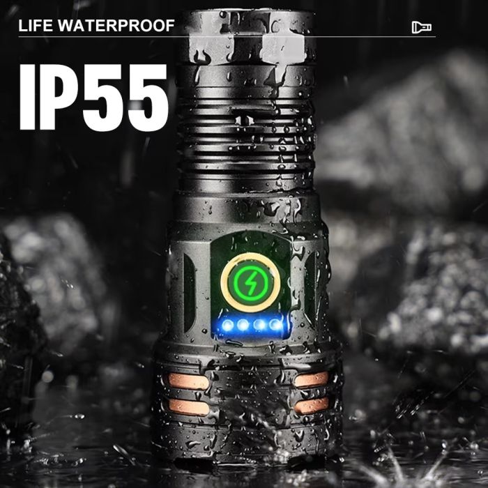 Фонарь YEMAO YM-F71X-TG+6P35, 1x26650/26350, ЗУ Type-C, магнит, IP55