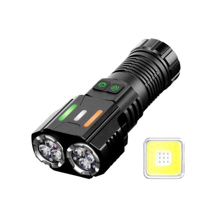 Фонарь YEMAO YM-F302X-6TG+COB(white+red), 2x26350, Power Bank, ЗУ Type-C, магнит
