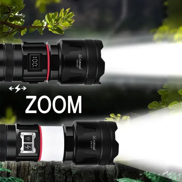 Фонарь YEMAO YM-G37-TG-30W, 1x40700, Power Bank, ЗУ Type-C, zoom, функция лампы, IP66