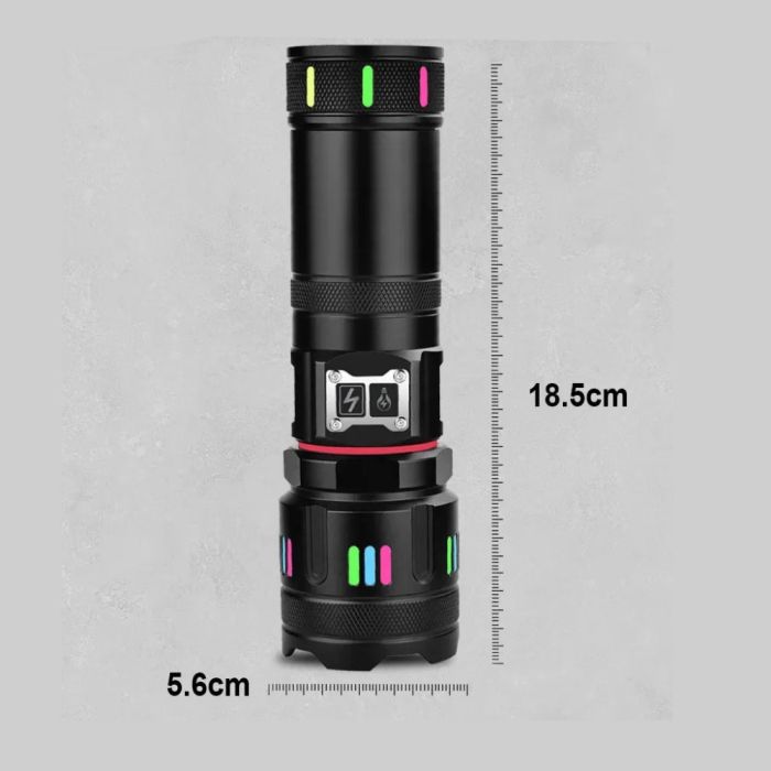 Фонарь YEMAO YM-G37Y-TG-30W, 1x40700, Power Bank, ЗУ Type-C, zoom, функция лампы, IP66