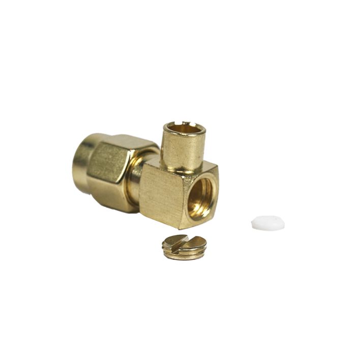 Роз'єм SMA кутовий 90° для пайки кабелю RG402 (male)