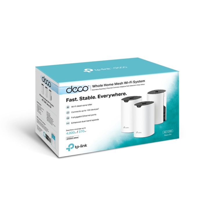 Точка доступу TP-Link DECO S4 (3-pack) AC1200 домашня Mesh Wi-Fi система, 2xGE LAN/WAN