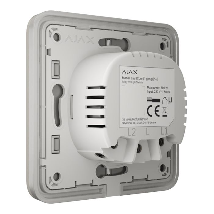 Вимикач Ajax LightSwitch 2-gang Oyster двоклавішний