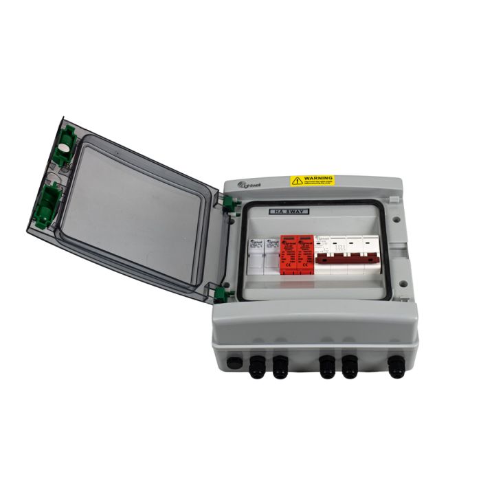 Сонячна PV розподільна коробка LQX1/1DC1000VB1-1532-PG (розпродаж 926), DC 1000В 1 вхід 1 вихід, з блискавкозахистом