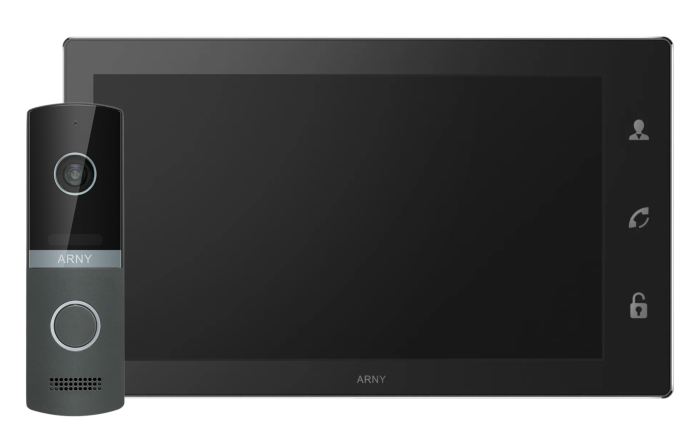 Комплект домофонний ARNY AVD-1421 (AVD-1040 2Мп PiP + AVP-NG230 1Мп), Black + Graphite