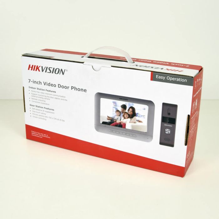 Комплект відеомофона Hikvision DS-KIS203T (розпродаж 657): відеодомофон 7" і відеопанель