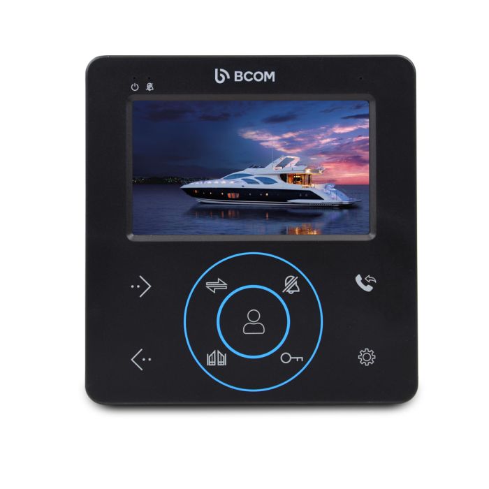 Комплект відеодомофону BCOM BD-480M Black Kit: відеодомофон 4" і відеопанель