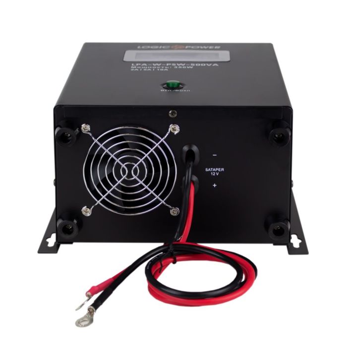 Джерело безперебійного живлення Logicpower LPA-W-PSW-500VA+ (350 Вт) 2 A / 5 A / 10 A з правильною синусоїдою
