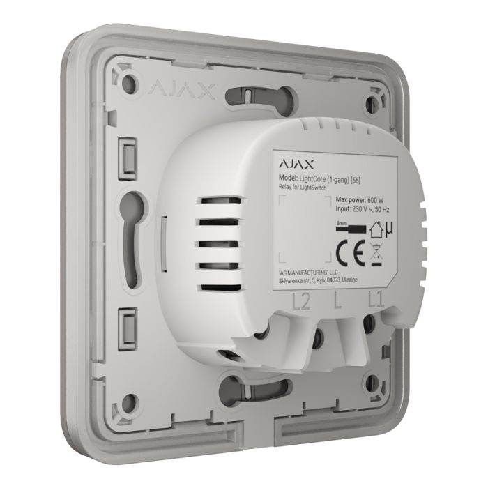 Вимикач Ajax LightSwitch 1-gang Grey одноклавішний