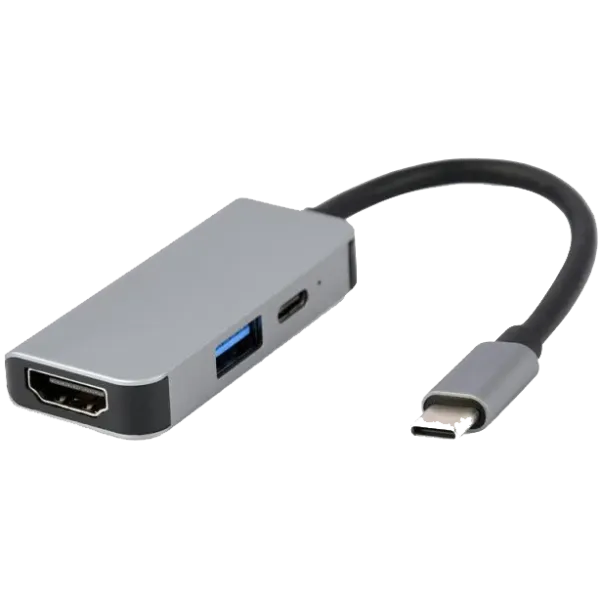 Cablexpert A-CM-COMBO3-02 USB-C 3-в-1 (USB/HDMI/PD) Док станція