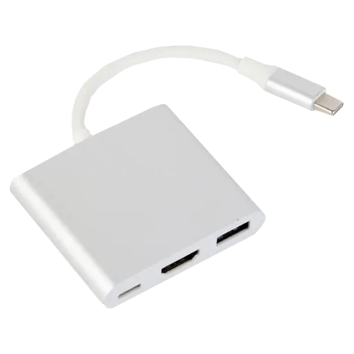 Cablexpert A-CM-HDMIF-02-SV USB-C на HDMI/USB 3.0/USB-C Адаптер-перехідник