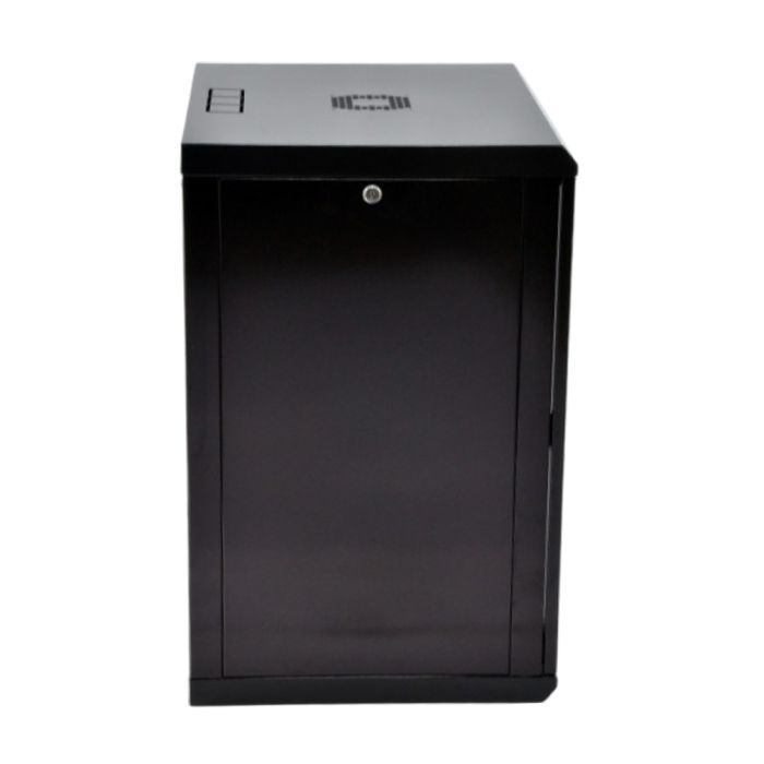 Шафа серверна SteelNet 15U 600 x 500 для мережевого обладнання (скло, чорний)