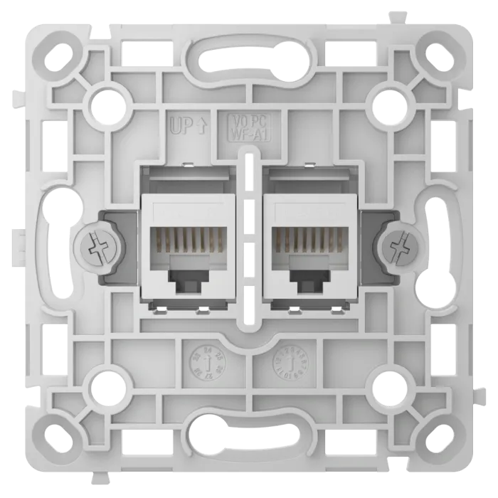Ajax OutletCore (LAN) vertical white Механізм інтернет розетки