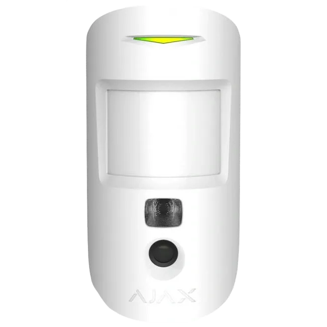 Ajax MotionCam S (PhOD) Jeweller (8PD) white Бездротовий сповіщувач руху з функціями фотоверифікації тривог, фото за запитом і сценарієм