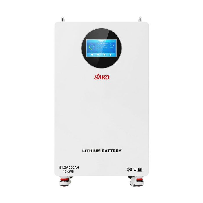 Комплект резервного живлення 5kW 10.24kWh: гібридний інвертор для сонячних панелей Megarevo 05KL1D і акумуляторна батарея 51.2V 200Ah Sako Li-Sun series SK-51.2V200Ah