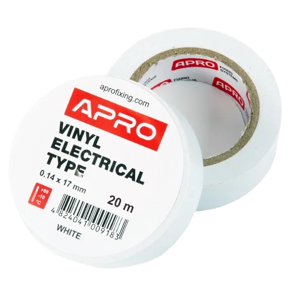 APRO 0.14х17 мм 20 м Iзоляцiйна стрiчка біла 
