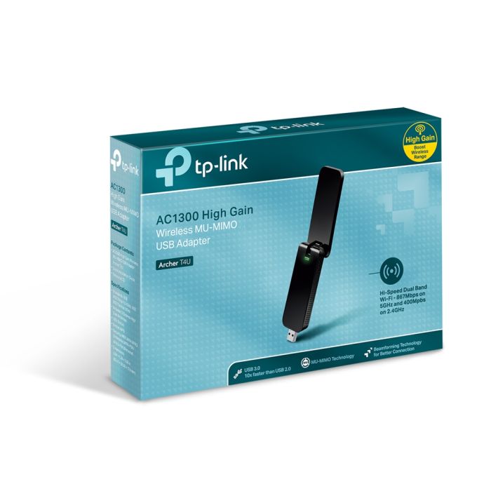 Дводіапазонний Wi-Fi адаптер TP-Link Archer T4U WiFi5 / AC1300 / USB 3.0