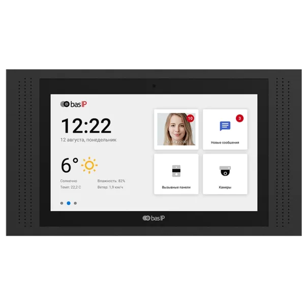 Bas-IP AT-10 black IP-відеодомофон 10"