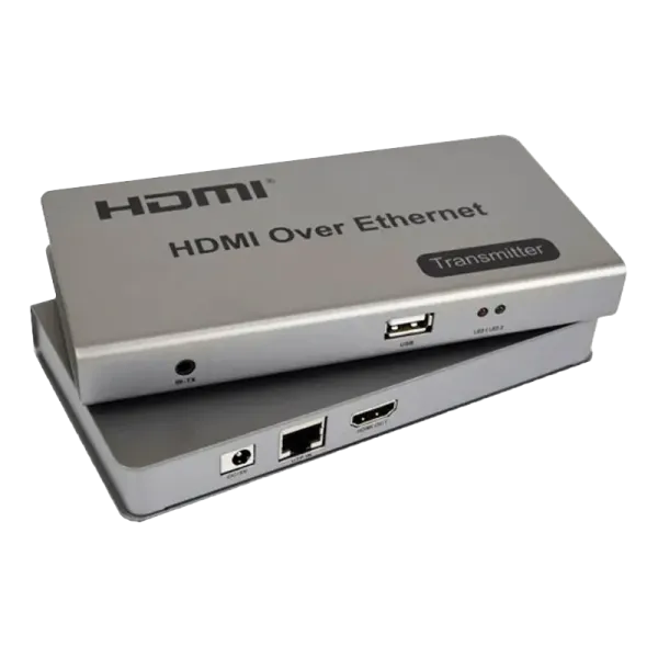 Комплект HDMI-USB Активний приймач/передавач HDMI-USB +IR по RJ45 до 120 м