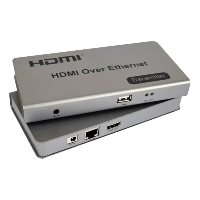 Комплект HDMI-USB Активний приймач/передавач HDMI-USB +IR по RJ45 до 120 м