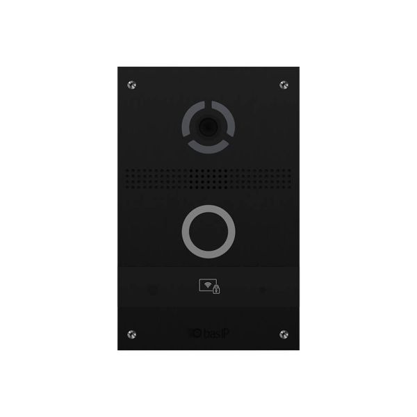 IP панель виклику Bas-IP AV-08FBL  black з розпізнаванням облич і зчитувачем UKEY